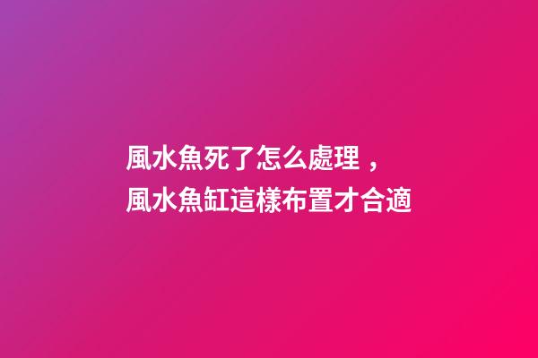 風水魚死了怎么處理，風水魚缸這樣布置才合適